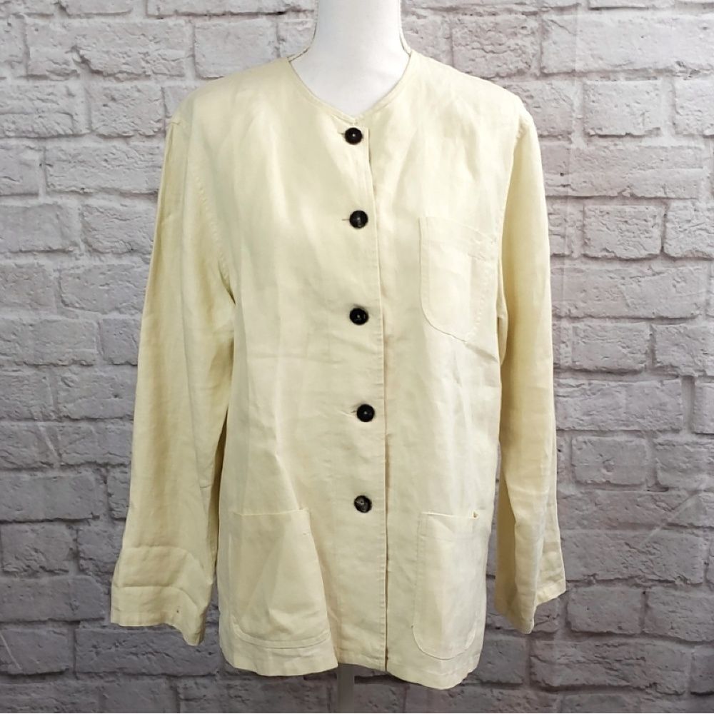 LT Sport Women's Ivory Linen Jacket